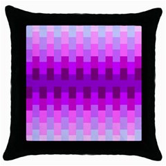 Geometric Cubes Pink Purple Blue Throw Pillow Case (black)