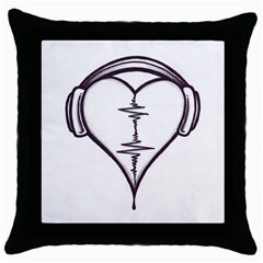 Audio Heart Tattoo Design By Pointofyou Heart Tattoo Designs Home R6jk1a Clipart Throw Pillow Case (black) by Foxymomma