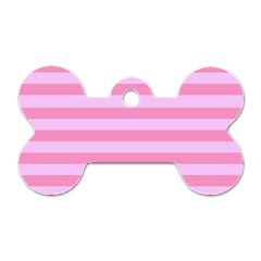 Fabric Baby Pink Shades Pale Dog Tag Bone (one Side) by Nexatart