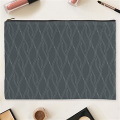 Gray Pattern Cosmetic Bag (xxxl)  by Valentinaart