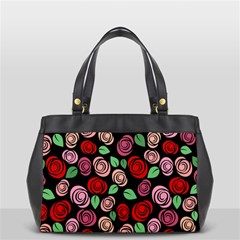 Red And Pink Roses Office Handbags (2 Sides)  by Valentinaart