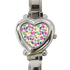 Colorful Roses Heart Italian Charm Watch