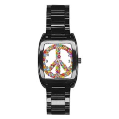 Groovy Flower Clip Art Stainless Steel Barrel Watch by Nexatart