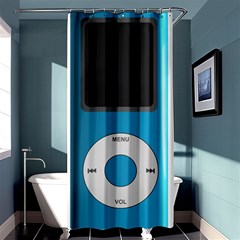 Digital Mp3 Musik Player Shower Curtain 36  X 72  (stall) 