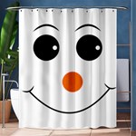 Happy Face With Orange Nose Vector File Shower Curtain 60  x 72  (Medium)  60 x72  Curtain