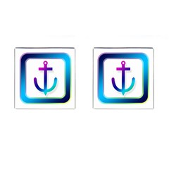 Icon Anchor Containing Fixing Cufflinks (square) by Nexatart