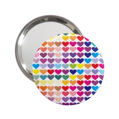 Heart Love Color Colorful 2 25  Handbag Mirrors by Nexatart