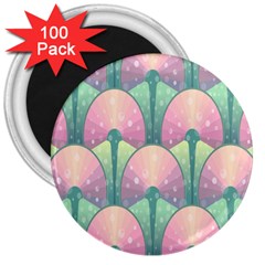 Seamless Pattern Seamless Design 3  Magnets (100 Pack)