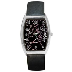 Abstract Glare Visual Art Barrel Style Metal Watch