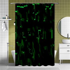 Abstract Art Background Green Shower Curtain 48  X 72  (small) 