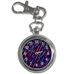 Background Lines Forms Key Chain Watches