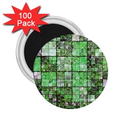 Background Of Green Squares 2 25  Magnets (100 Pack) 