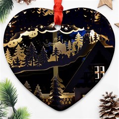 Christmas Advent Candle Arches Ornament (heart) by Nexatart