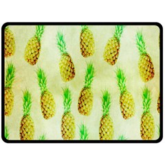 Pineapple Wallpaper Vintage Fleece Blanket (large) 