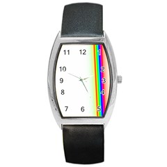 Rainbow Side Background Barrel Style Metal Watch by Nexatart