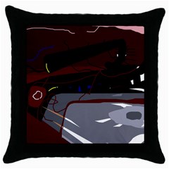 Abstraction Throw Pillow Case (black) by Valentinaart