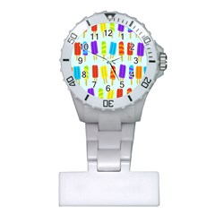 Food Pattern Plastic Nurses Watch by Nexatart