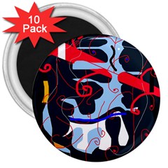 Abstraction 3  Magnets (10 Pack)  by Valentinaart