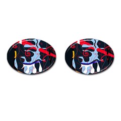 Abstraction Cufflinks (oval) by Valentinaart