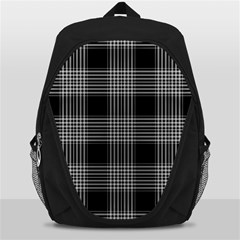 Plaid Checks Background Black Backpack Bag by Nexatart