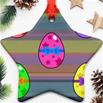 Holidays Occasions Easter Eggs Star Ornament (Two Sides) Front