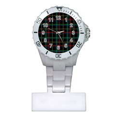 Plaid Tartan Checks Pattern Plastic Nurses Watch by Nexatart