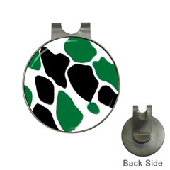 Green Black Digital Pattern Art Hat Clips With Golf Markers by Nexatart