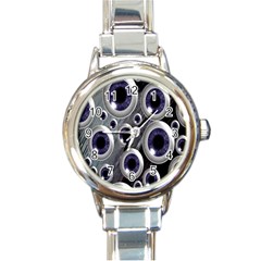 Eyeballs Pattern Round Italian Charm Watch