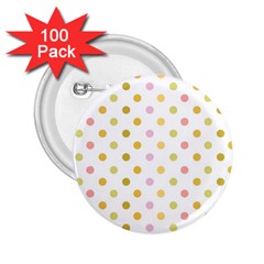 Polka Dots Retro 2 25  Buttons (100 Pack) 