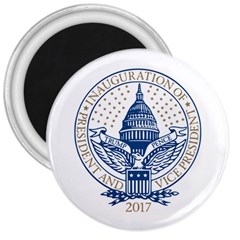 Presidential Inauguration Usa Republican President Trump Pence 2017 Logo 3  Magnets by yoursparklingshop