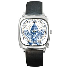 Presidential Inauguration Usa Republican President Trump Pence 2017 Logo Square Metal Watch