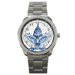 Presidential Inauguration Usa Republican President Trump Pence 2017 Logo Sport Metal Watch by yoursparklingshop