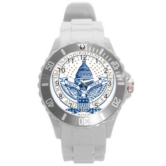 Presidential Inauguration Usa Republican President Trump Pence 2017 Logo Round Plastic Sport Watch (l)