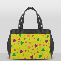 Colorful Hearts Office Handbags (2 Sides)  by Valentinaart