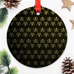 Abstract Skulls Death Pattern Ornament (round)