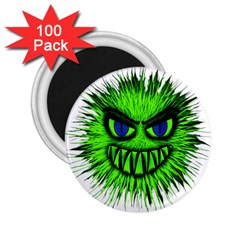 Monster Green Evil Common 2 25  Magnets (100 Pack) 