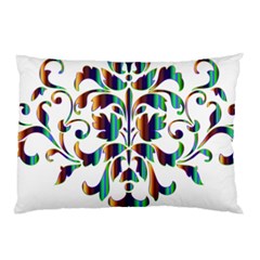 Damask Decorative Ornamental Pillow Case (two Sides) by Nexatart