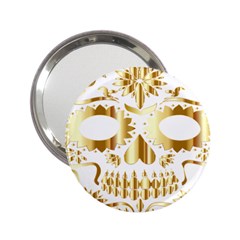 Sugar Skull Bones Calavera Ornate 2 25  Handbag Mirrors