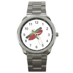 Grasshopper Insect Animal Isolated Sport Metal Watch Front