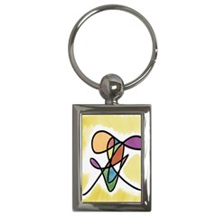 Art Abstract Exhibition Colours Key Chains (rectangle) 