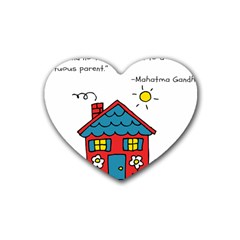 No School Greater    Heart Coaster (4 Pack) 