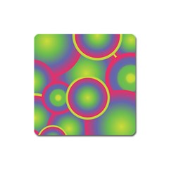 Background Colourful Circles Square Magnet