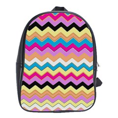 Chevrons Pattern Art Background School Bags(large) 