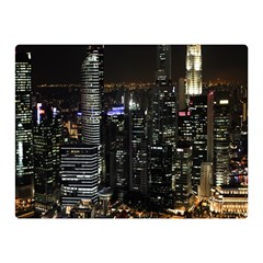 City At Night Lights Skyline Double Sided Flano Blanket (mini)  by Nexatart