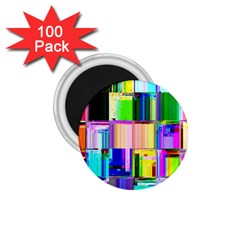 Glitch Art Abstract 1 75  Magnets (100 Pack) 