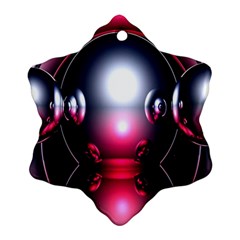 Red 3d  Computer Work Ornament (snowflake)