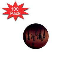 Silhouette Of Circus People 1  Mini Magnets (100 Pack) 