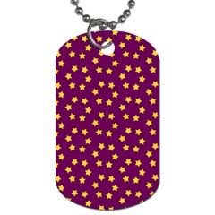 Star Christmas Red Yellow Dog Tag (two Sides) by Nexatart