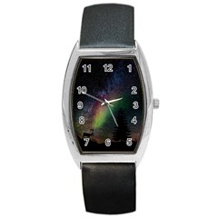 Starry Sky Galaxy Star Milky Way Barrel Style Metal Watch