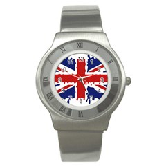 Uk Splat Flag Stainless Steel Watch